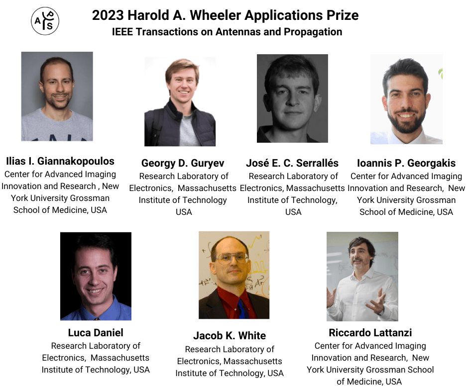 Winners of the 2023 Harold A. Wheeler Applications Prize Paper Award announced