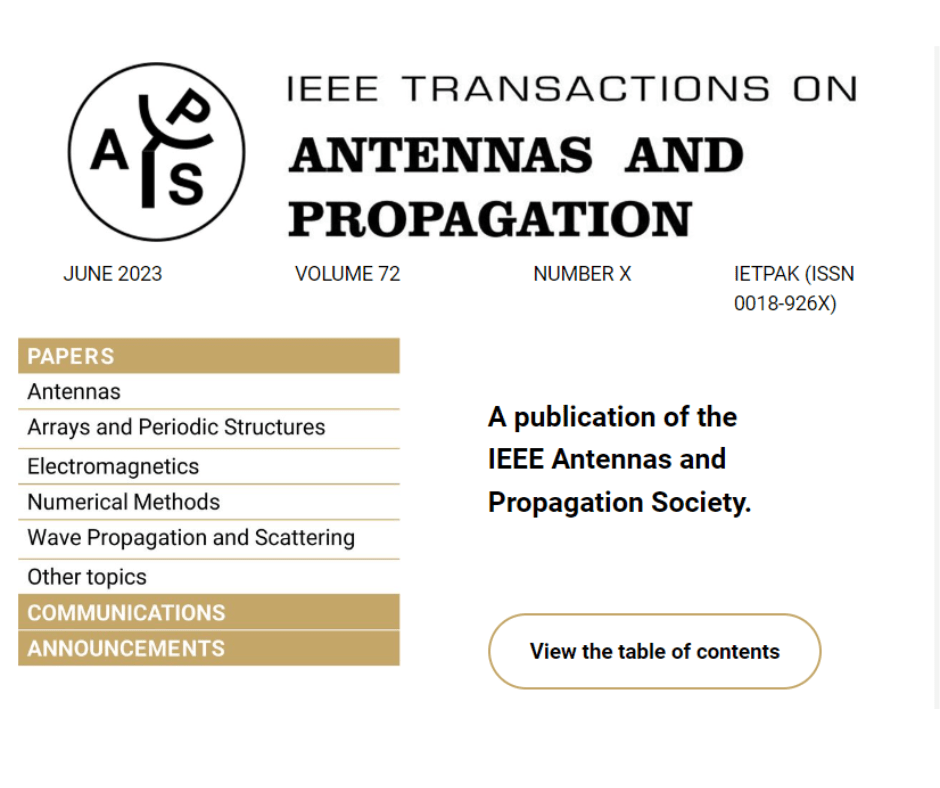 The June 2023 Newsletter of IEEE Transactions on Antennas and
          Propagation is Now Available