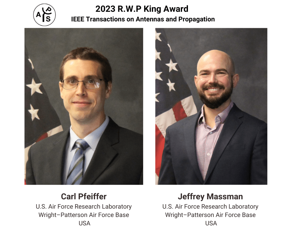 Winners of the 2023 IEEE AP-S R.W.P. King Award announced