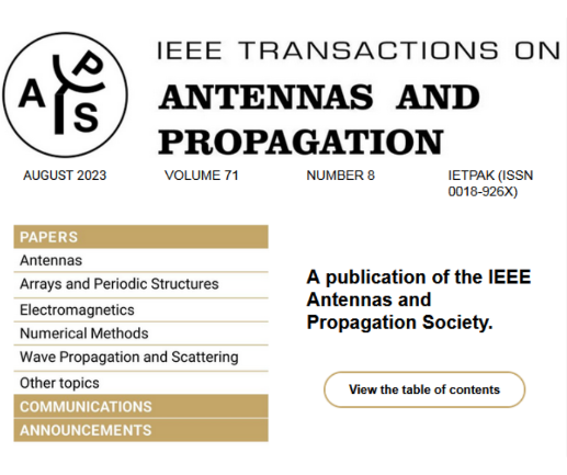 The August 2023 Newsletter of IEEE Transactions on Antennas and Propagation Image