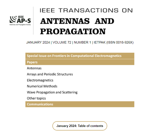 The January 2024 Newsletter of IEEE Transactions on Antennas and Propagation Image