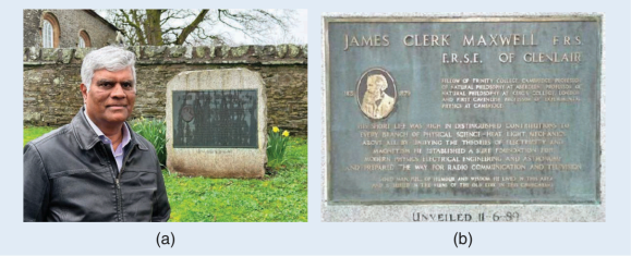 AP-S President Reddy at the resting place of James Clerk Maxwell